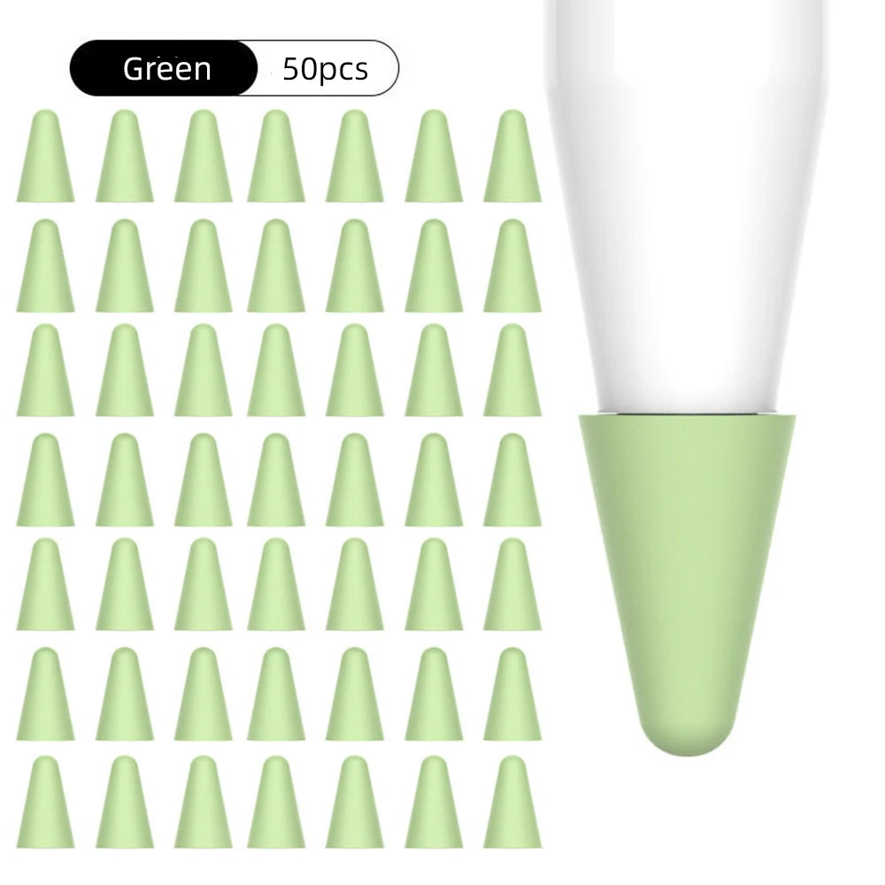 50Pcs/set Tip Cover for Apple Pencil 2nd 1st Generation Nib Case Candy Color Stylus Pen Point Sleeve Silicone Protective Cover