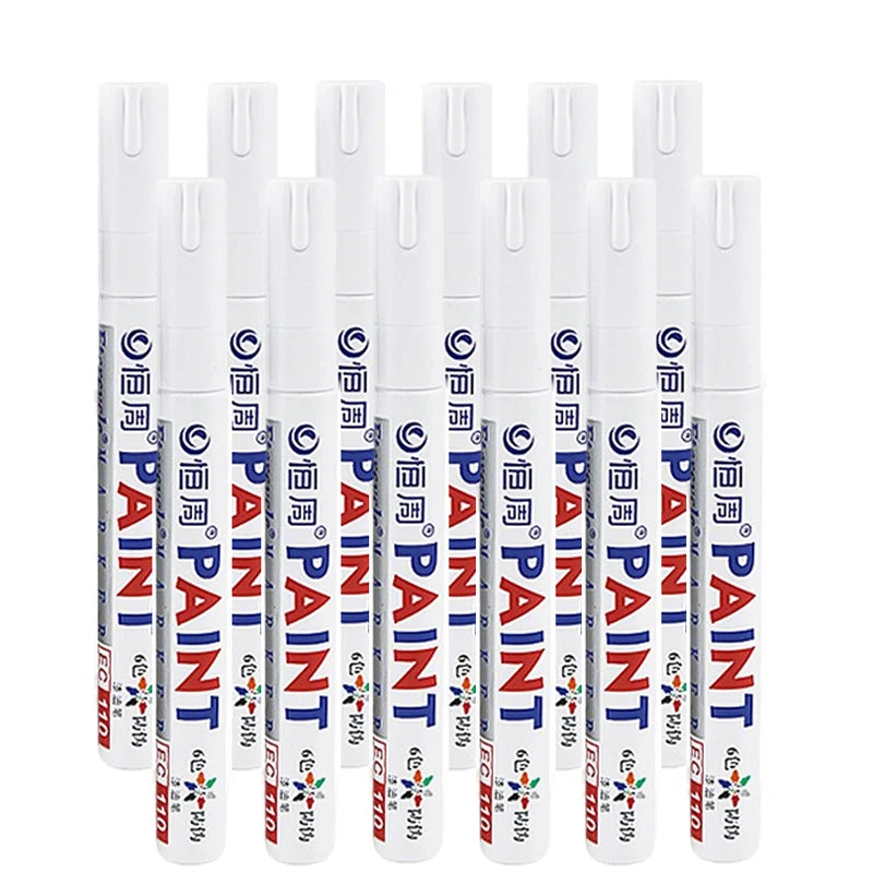 1/3/6/12 Colors Permanent Paint Marker White/Gold/silver Markers for Car Tire Tread Rubber Fabric Paint Metal Paint Marker Pens
