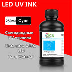 250ML Bottle LED UV Ink For Epson L800 L805 L1800 R290 R330 1390 1400 1410 UV Printer Ink UV Varnish Gloss Ink Hard INK Soft