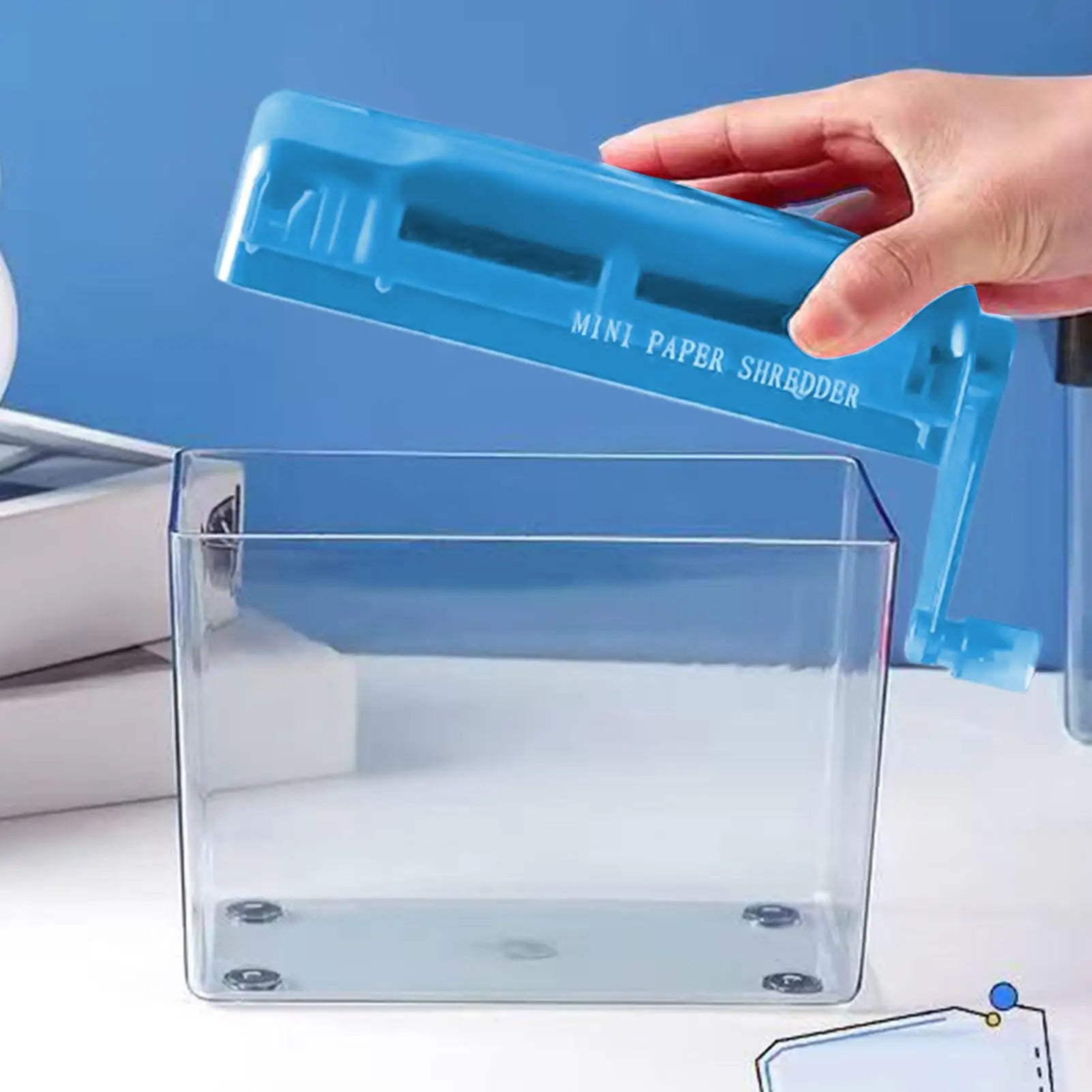 Small Paper Shredder Manual Document Shredder Household Paper Shredding Solution Household Small Mini Paper Shredder Tool