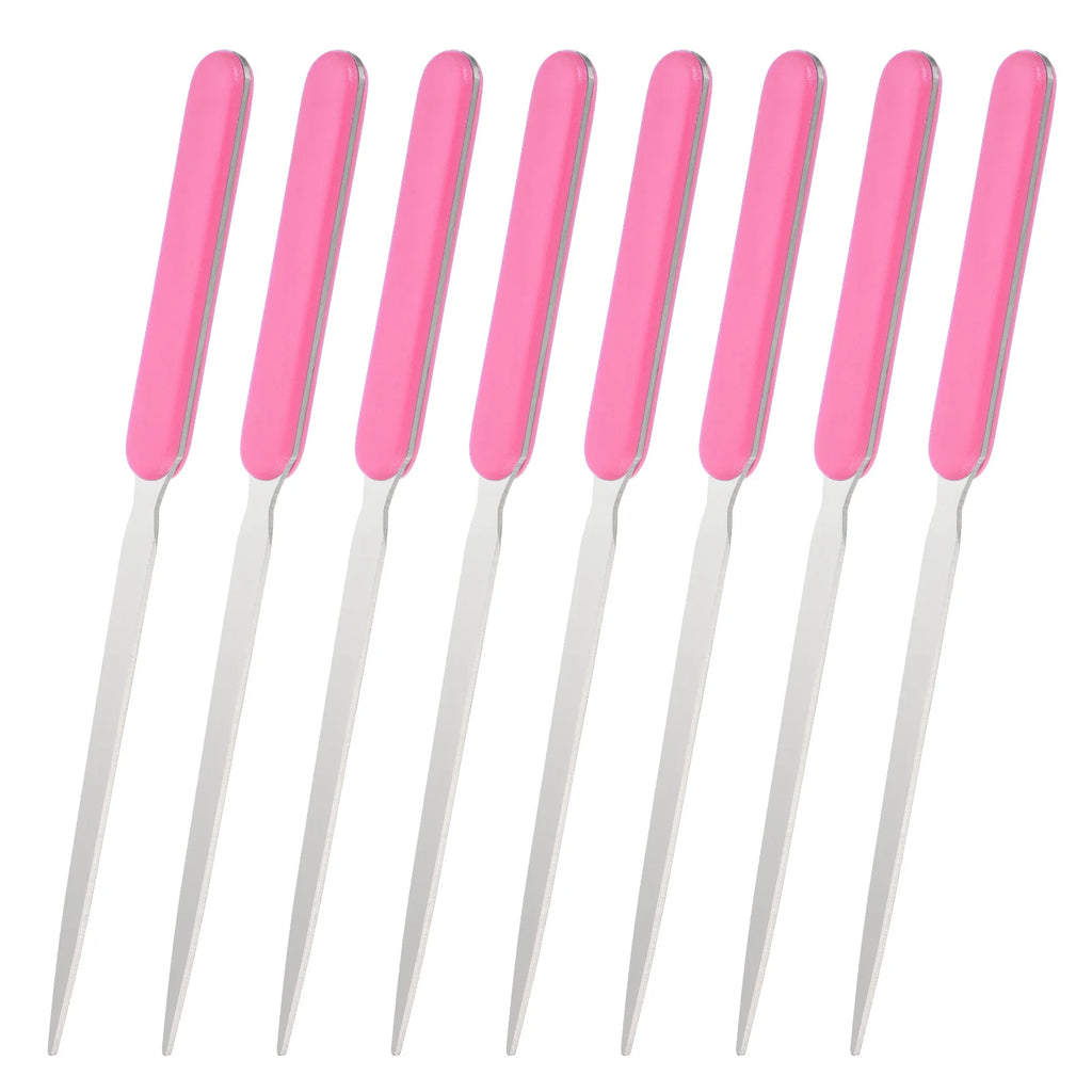 2-8Pcs Letter Opener Stainless Steel Lightweight Handle Envelope Opener Mail Opener Letter Slitter for Package Box Open 4Colors