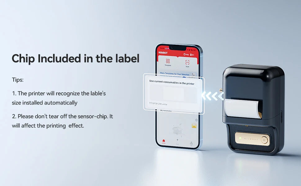 Niimbot B21/B1/B203 Mini Bluetooth Thermal Printer Anti-Oil Sticker Waterproof Adhesive Label Paper For Office Tag Labels Maker