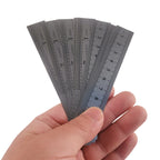 10pcs Precision Stainless Steel Rulers, 4-Inch Double-Sided Metal Rulers with Etched Markings for Teaching and Drawing