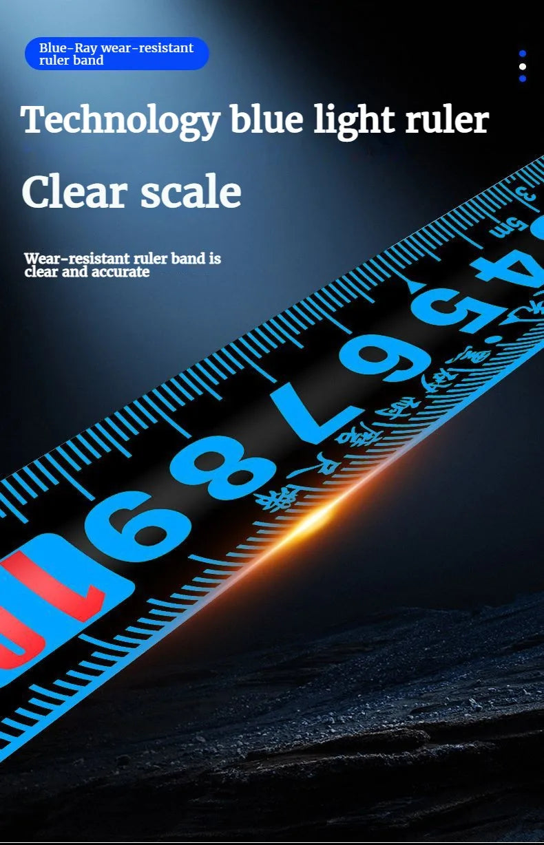 Portable High-precision Measuring Tape Thickened Wear-resistant Tape Measure Retractable Blue 3M 5M 7.5M 10M Work Measuring Tool