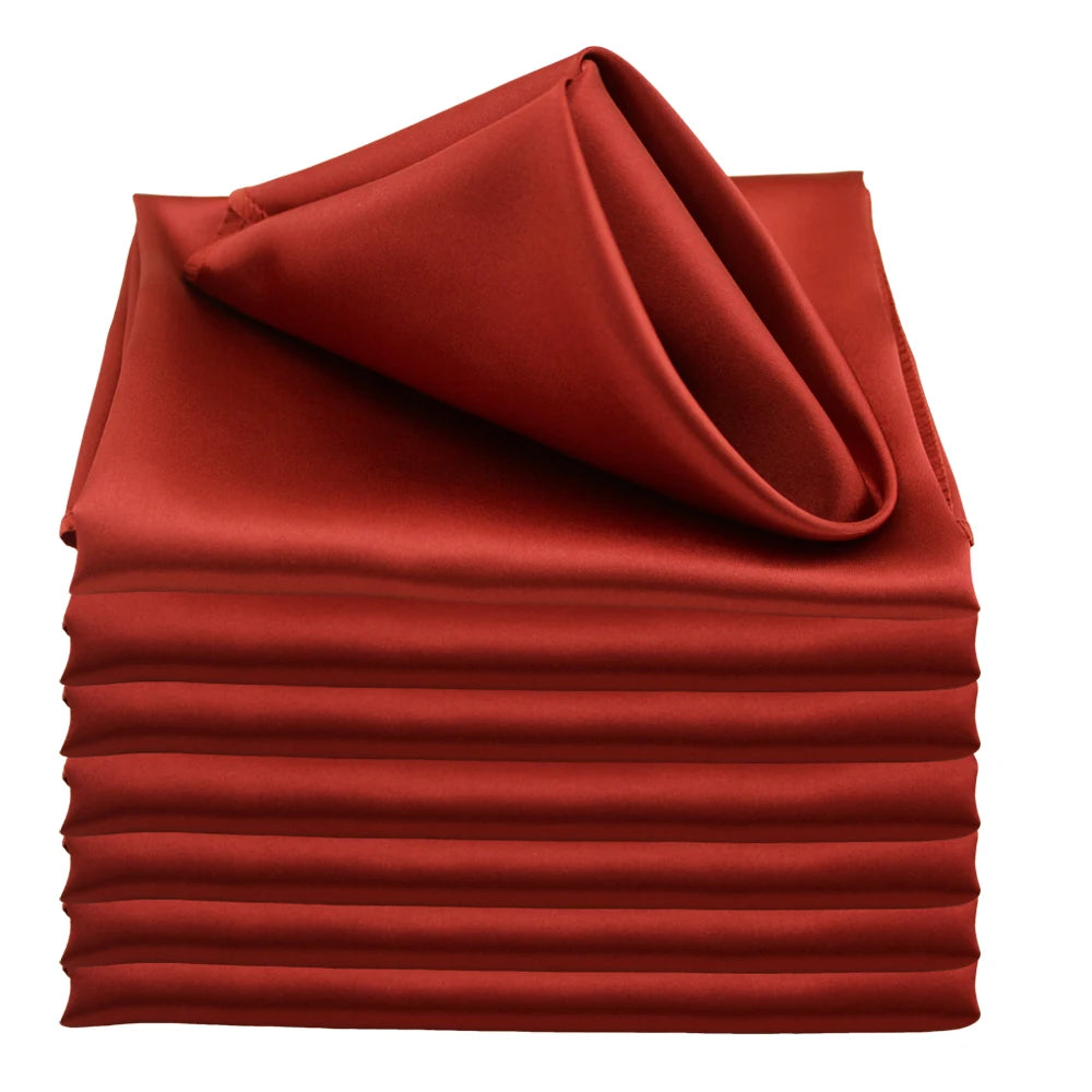 30pcs Satin Square 30cm Napkins Handkerchief Table Dinner Napkin For Wedding Party Decoration Birthday Christmas Cloth Tea Towel