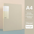 Hot Classic Style 20/30/40/60 Pages Thick Side-in Type Display Book Waterproof Large Specifications Test Paper Storage Folder