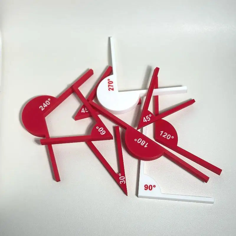 2/5Pcs Portable Geometric Angle Ruler Measuring Multifunctional Geometric Angle Teaching Auxiliary Props Tools