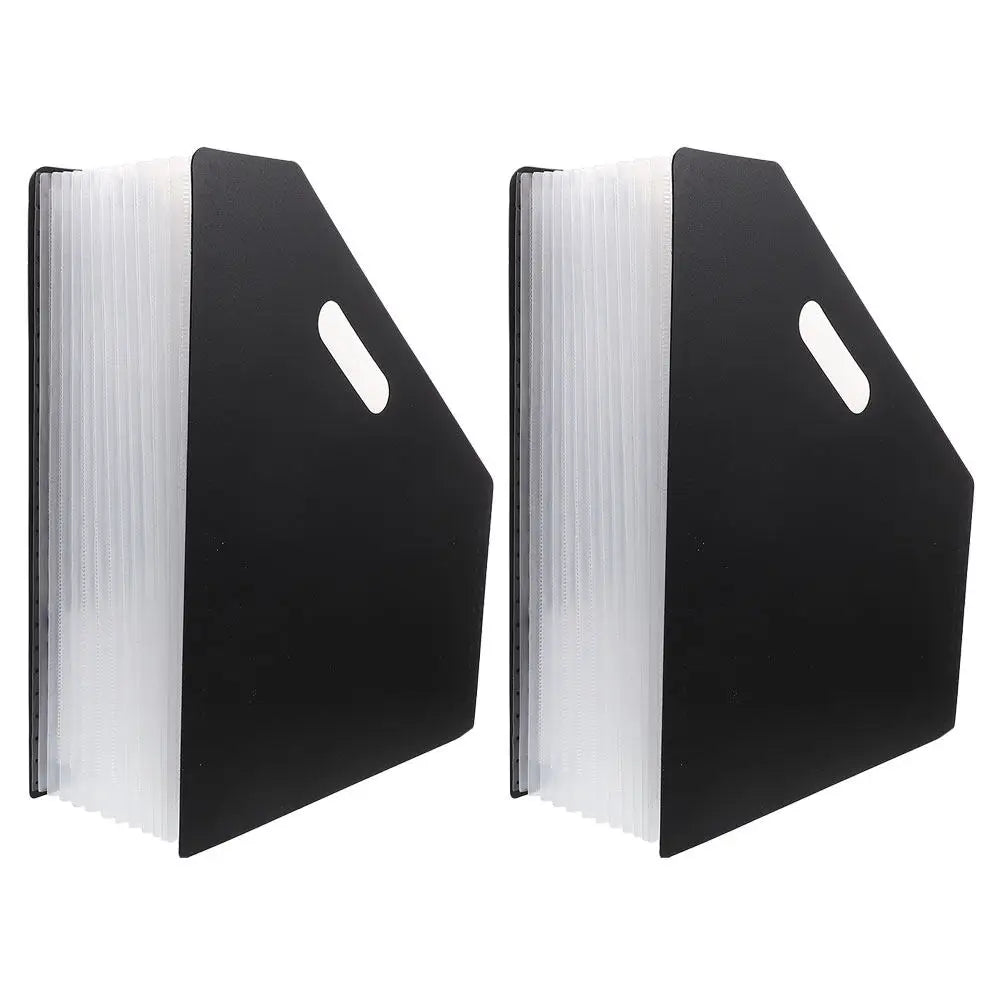 2Pcs Vertical Accordion File Organizer Folder for Papers Documents Receipts Home Office School Travel Strong Anti-Deformation