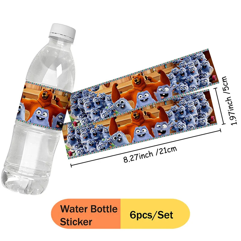Grizzly and The Lemmings Cartoon Party Supplies Disposable Tableware Paper Plates for Birthday Shower Party Decoration Gifts