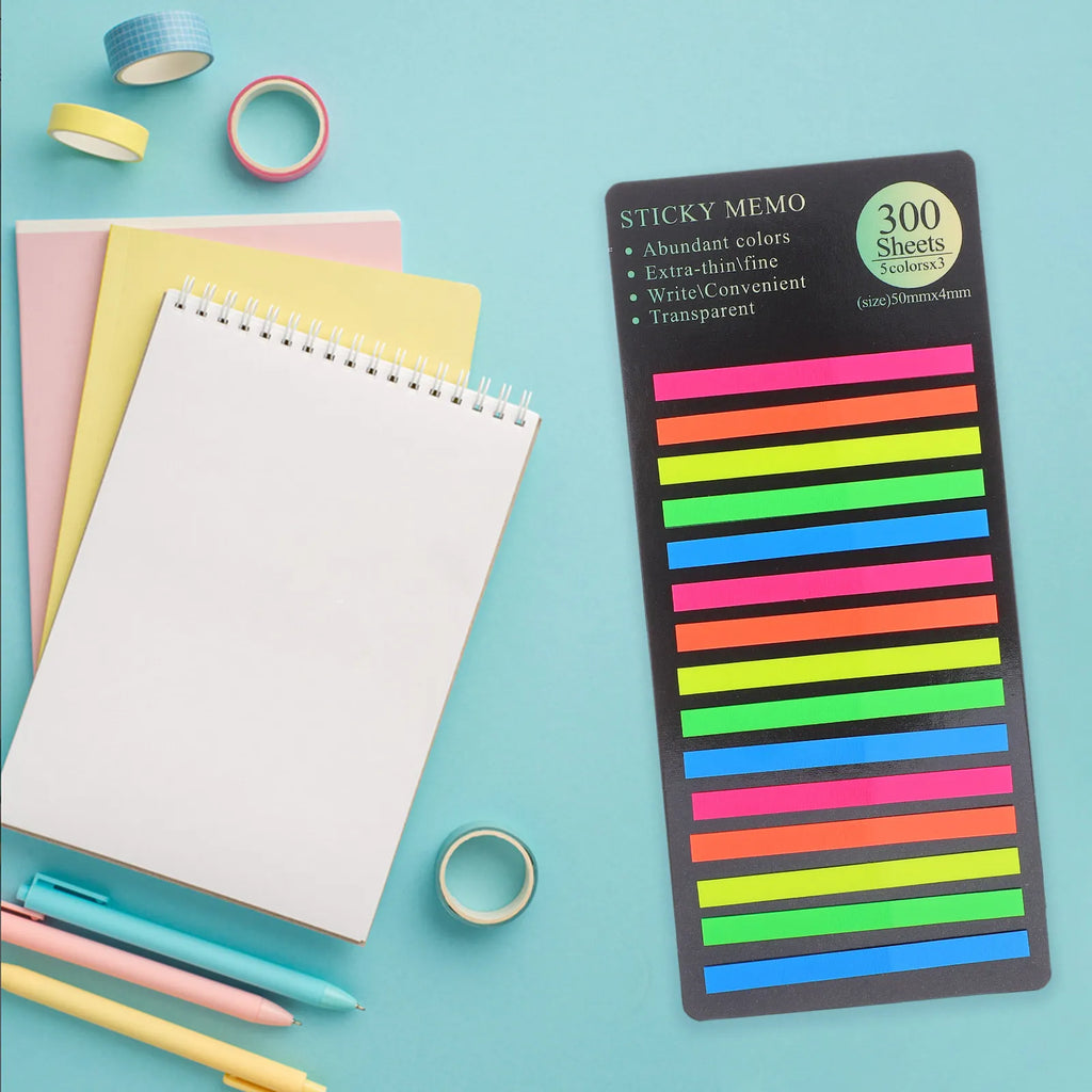 1800pcs Transparent Long Strip Index Tabs Page Markers For Notebooks Journals Book Annotation Supplies Office