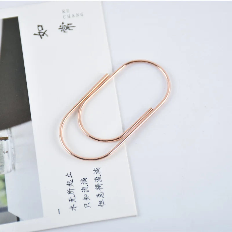 Factory Supply 25pcs/15pcs 50x25mm Large Size Paper Clips 4 Colors Available Large Wide Paper Clips on Promotion
