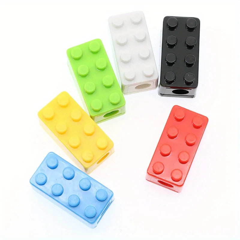 10pcs Building Blocks Pencil Sharpener Office And School Supplies Student Stationery