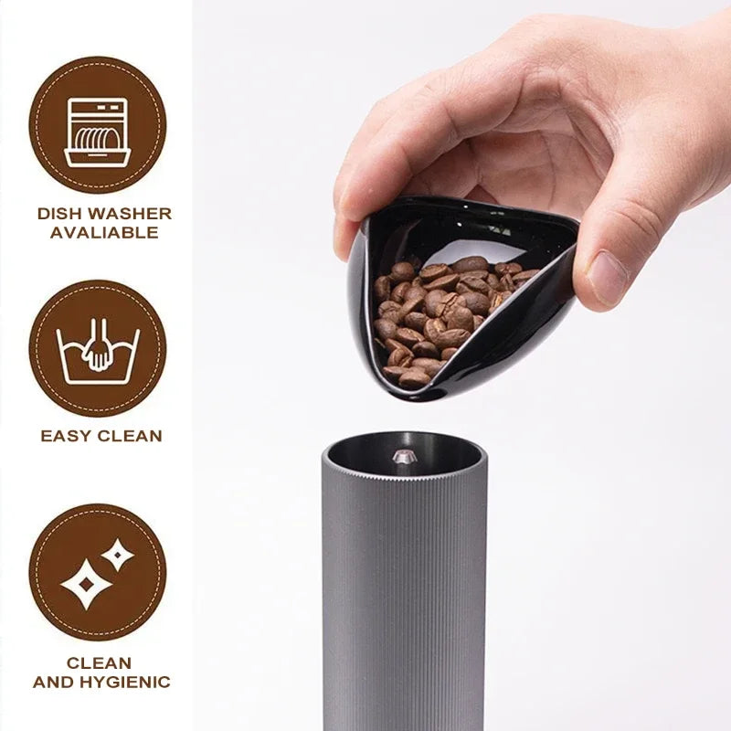 Coffee Bean Dosing Cup and Spoon Set, Ceramic Dosing Vessel Measuring Tray Kit for Coffee or Tea,  Espresso Accessories
