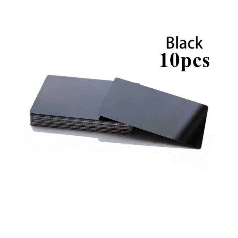 10Pcs Metal Business Card Blanks for Laser Engraving 10 Colors Aluminum Sheet Engraving Blanks DIY Cards for Home 86*54*0.2mm