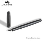 Jinhao 75 Metal Fountain Pen Black/Black Red Luxury Pens 0.5mm Nib Writing Ink Pens Stationery Business Office School Supplies