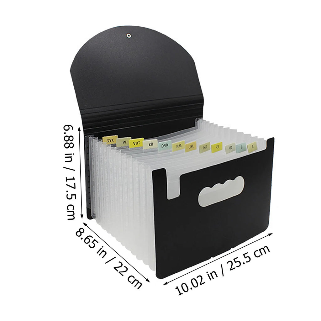 13-Layer Expanding File Folder Plastic Accordion Bill Folder A5 Size Pockets Organizer for Vouchers Cards Coupons Receipts Home
