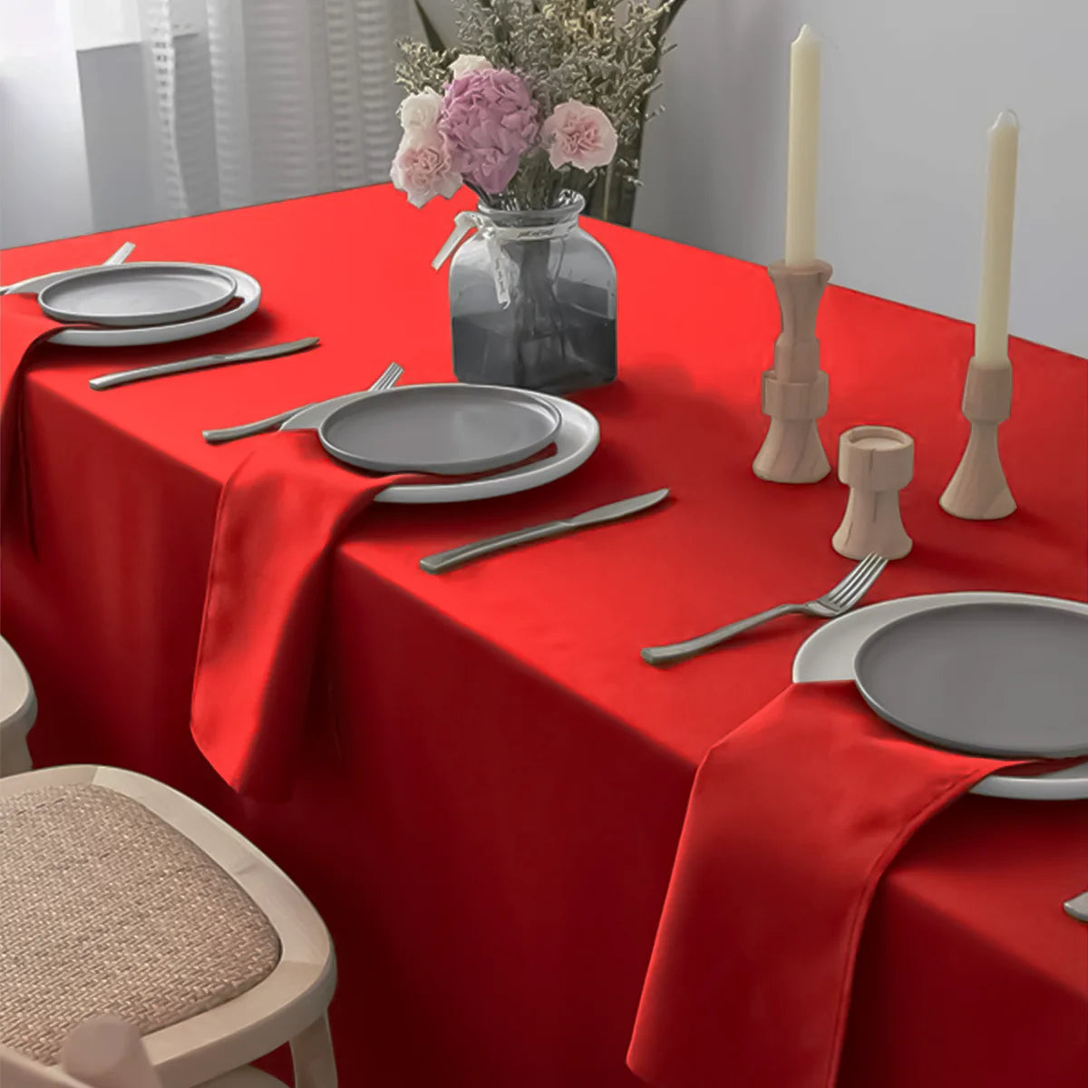 Set Of 6/12/24 40x40cm Table Cloth Napkins Durable Polyester Thicken Placemat Reusable for Kitchen Dining  Wedding Decoration