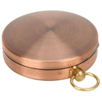 Brass Material Portable Pocket Compass Copper Gold Color Outdoor Compass Retro Style Luminous Display Camping Compass
