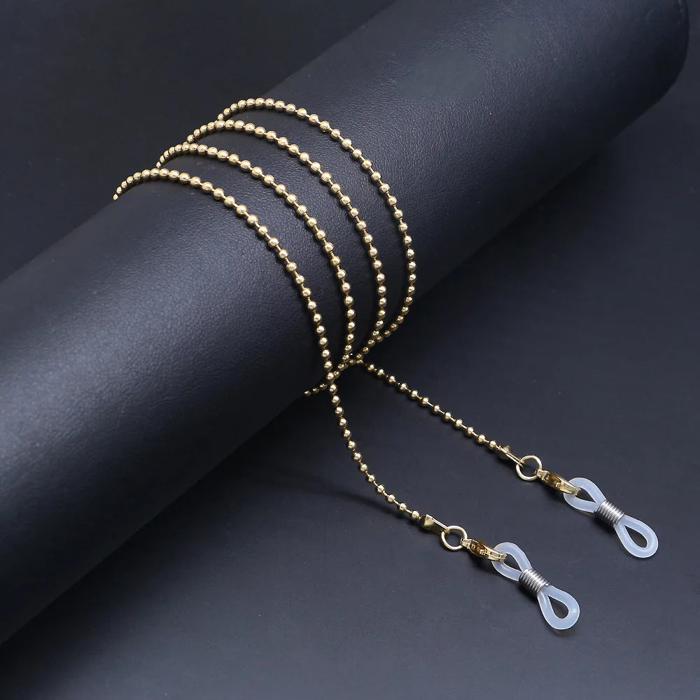 Fashion Reading Glasses Chain Pearl Flower Glasses Hanging Rope Anti-Lost Eyewear Mask Lanyard Women Sunglasses Glasses Chain