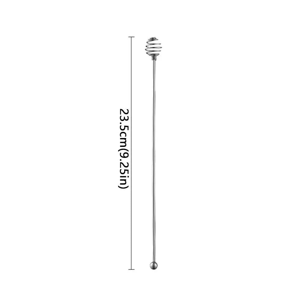 4pcs Mixing Spoon Reusable Coffee Stirrers Long Handle Multi-Function Drink Stirrers Silvery Decorative Stirring Rod Kitchen