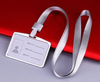 1 Pcs Aluminum Alloy Card Cover Case Bank Business Work Card Holder with ABS Retractable Badge Reel Credit ID Card Badge Bag