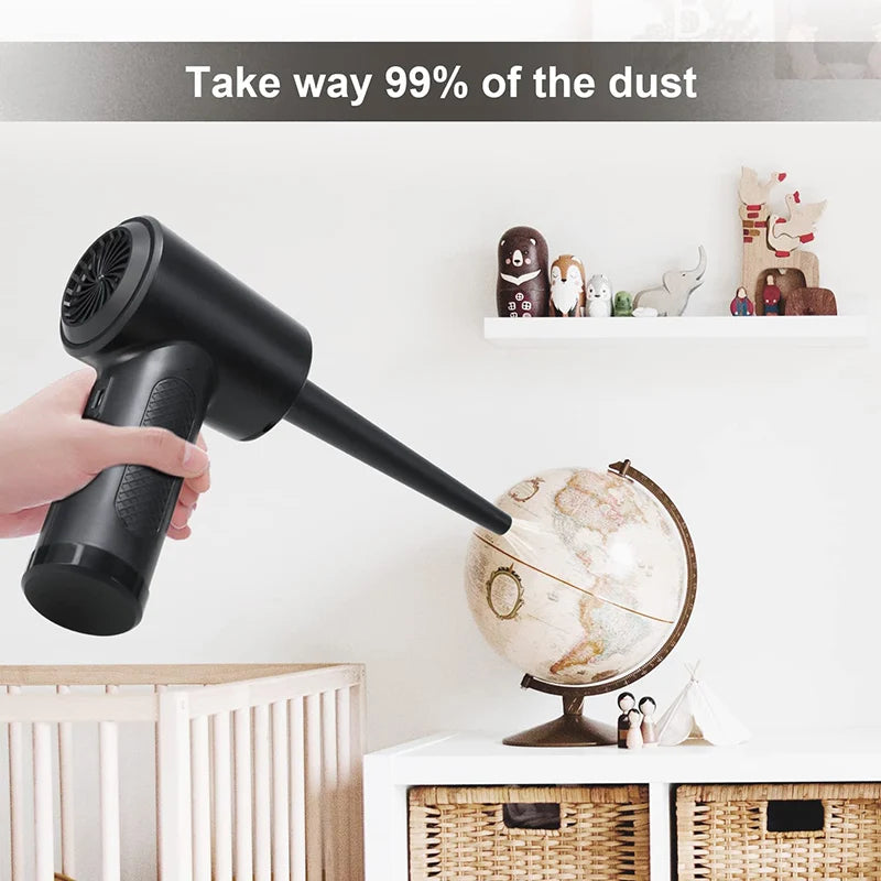 Compressed Air Duster For Computer Laptop Keyboard Car Camera Cleaning 51000 RPM USB Charging Portable Wireless Air Blower