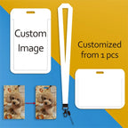 High-definition Printing ID Cards Holders Custom and Lanyard Badge PVC Holder Personal Tailor Your Own Photo Company Gift Custom
