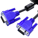 VGA 3 5 Cable Male To Male High Definition Computer Projector Monitor Video Data Cable With Magnetic Ring