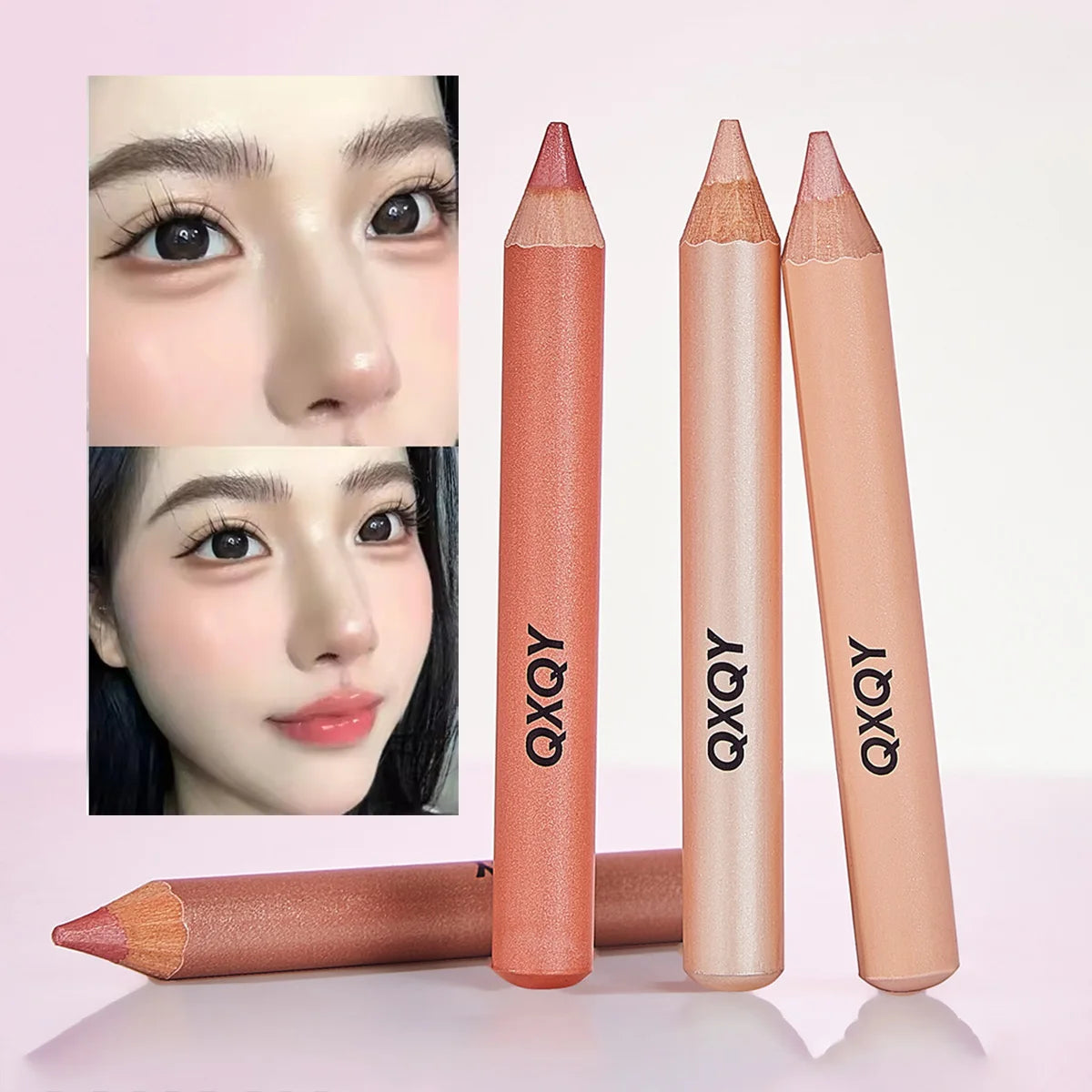 QXQY 3D Under-Eye Highlighter Pen Waterproof Smudge Resistant Long-Lasting Multi-Use Eye Liner Brightening