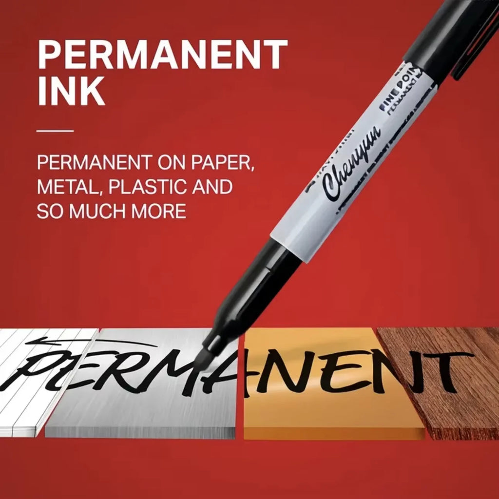 60pcs Fine Point Permanent Markers Pens, Perfect for Classroom, Office, Durable and Long-Lasting. No Suitable for Whiteboard