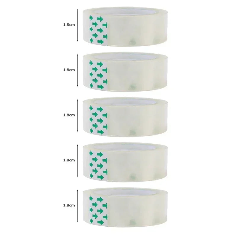 10/5/1 Rolls Premium Transparent Tape 0.8cm 1.2cm 1.8cm Multifuntion High-viscosity Adhesive Tape for Gift Wrapping Packing