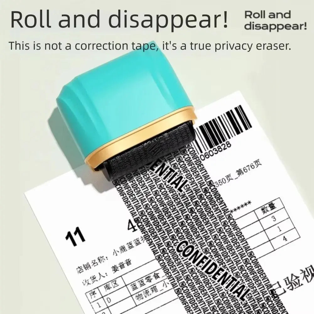 Wide-sized Privacy Roller Seal Leakproof Multi-Functional Wide Roller Stamp Ink Refill Privacy Applicator Confidential Seal