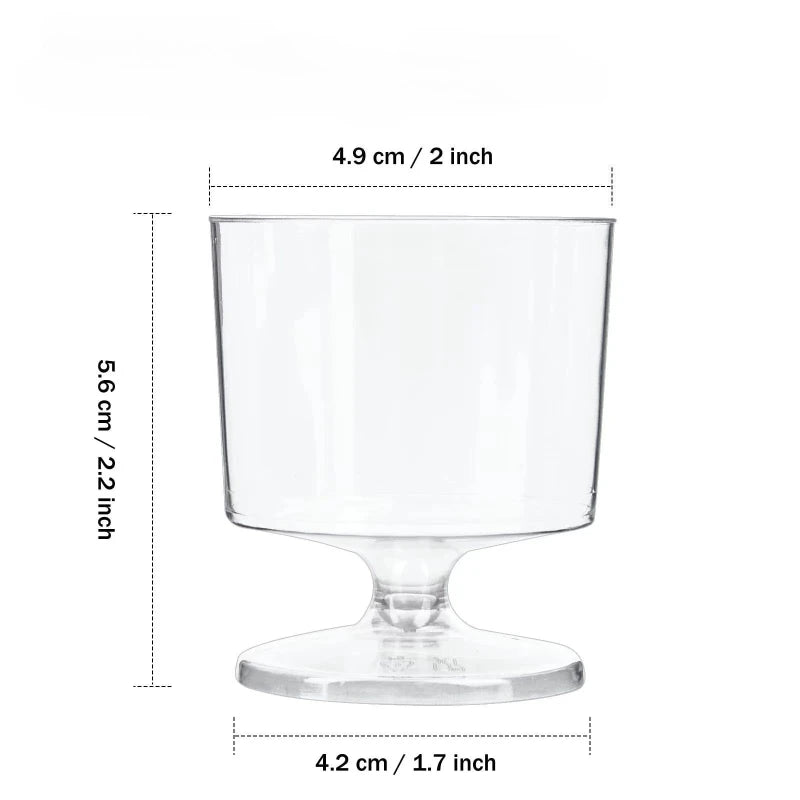 10/20/30pcs Disposable Dessert Cups Round Mouth Plastic Yogurt Mousse Cake For Birthday Party Appetizer Wedding Chocolate Cup
