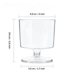 10/20/30pcs Disposable Dessert Cups Round Mouth Plastic Yogurt Mousse Cake For Birthday Party Appetizer Wedding Chocolate Cup