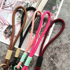 Cellphone Strap Candy Color Rope for Cards Metal Keyring Wrist Lanyard Keychain Portable Cellular Pendant Premium Hand Strap