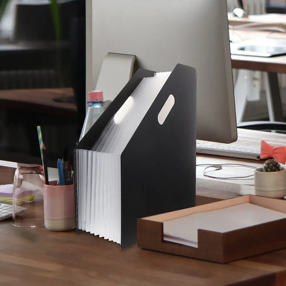 2Pcs Vertical Accordion File Organizer Folder for Papers Documents Receipts Home Office School Travel Strong Anti-Deformation