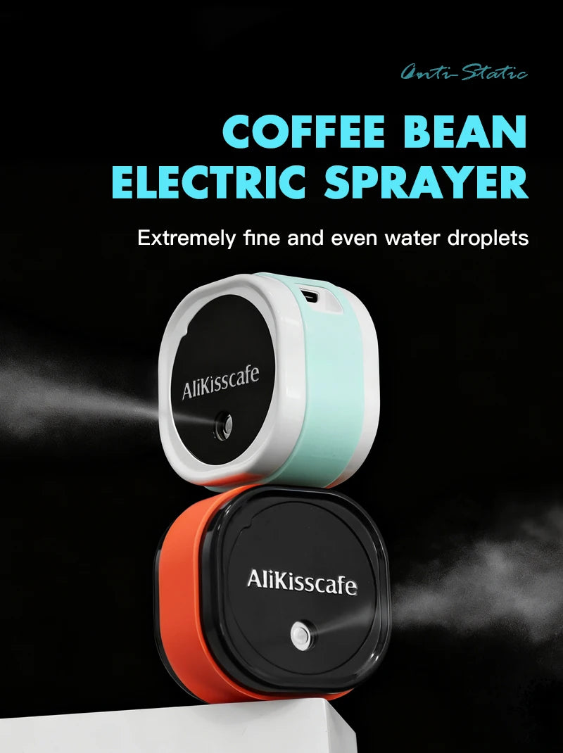 Coffee Bean Spray Tray Bean Dosing Cup Sprayer Electric Atomizer Anti-Static Bottle Grinding Barista Tools Espresso Accessories