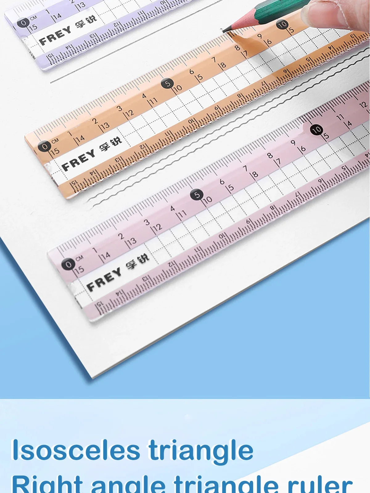 7 Pcs/Set Mathematical Rulers Set - Multi-function Professional Compass Ruler Drawing Tools, School Supplies Students Stationery