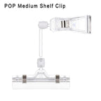 Transparent Clip Plastic Double Clip Adjustable Sign Card Display Holder Advertising Folder Clamp Office School Binding Supplies