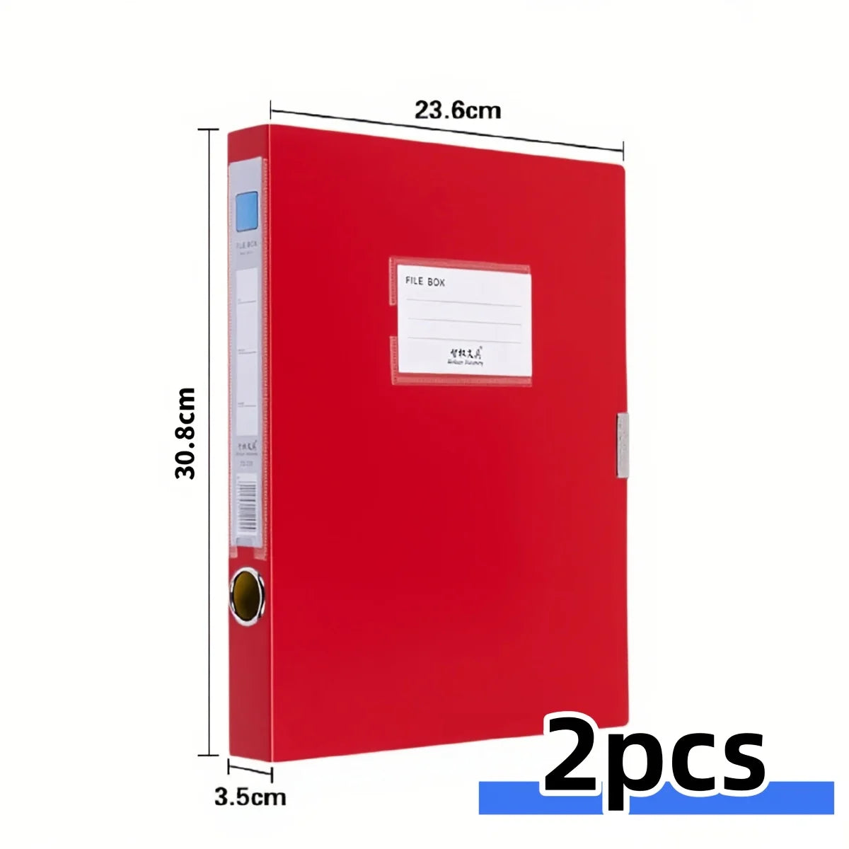 2pcs A4 Colorful File Boxes, Foldable Folder Organizers, Large Capacity for Financial Vouchers with Side Labels, Office Supplies