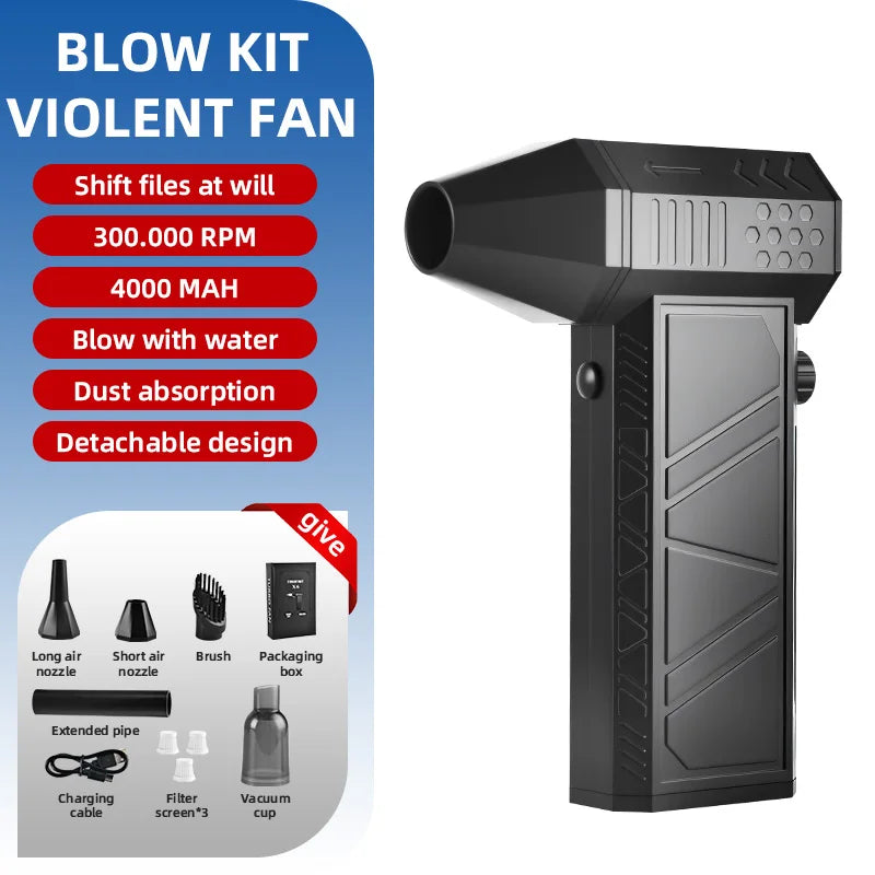 300000RPM Turbo Jet Blower Brushless Vacuum Cleaner Blower For PC/Keyboard/Home/Car Cleaning Air Duster Blower X9 Turbo Fan