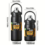 Stainless Steel Thermo Bottle 1.5L Large Capacity Thermo Water Portable 1500ml Vacuum Mug Thermos Insulated Cup 1L Tumbler