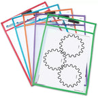 2-10pcs Document Storage Bag Reusable Waterproof Clear Color Random File Folder Dry Wiping Kids Drawing Board for School Office