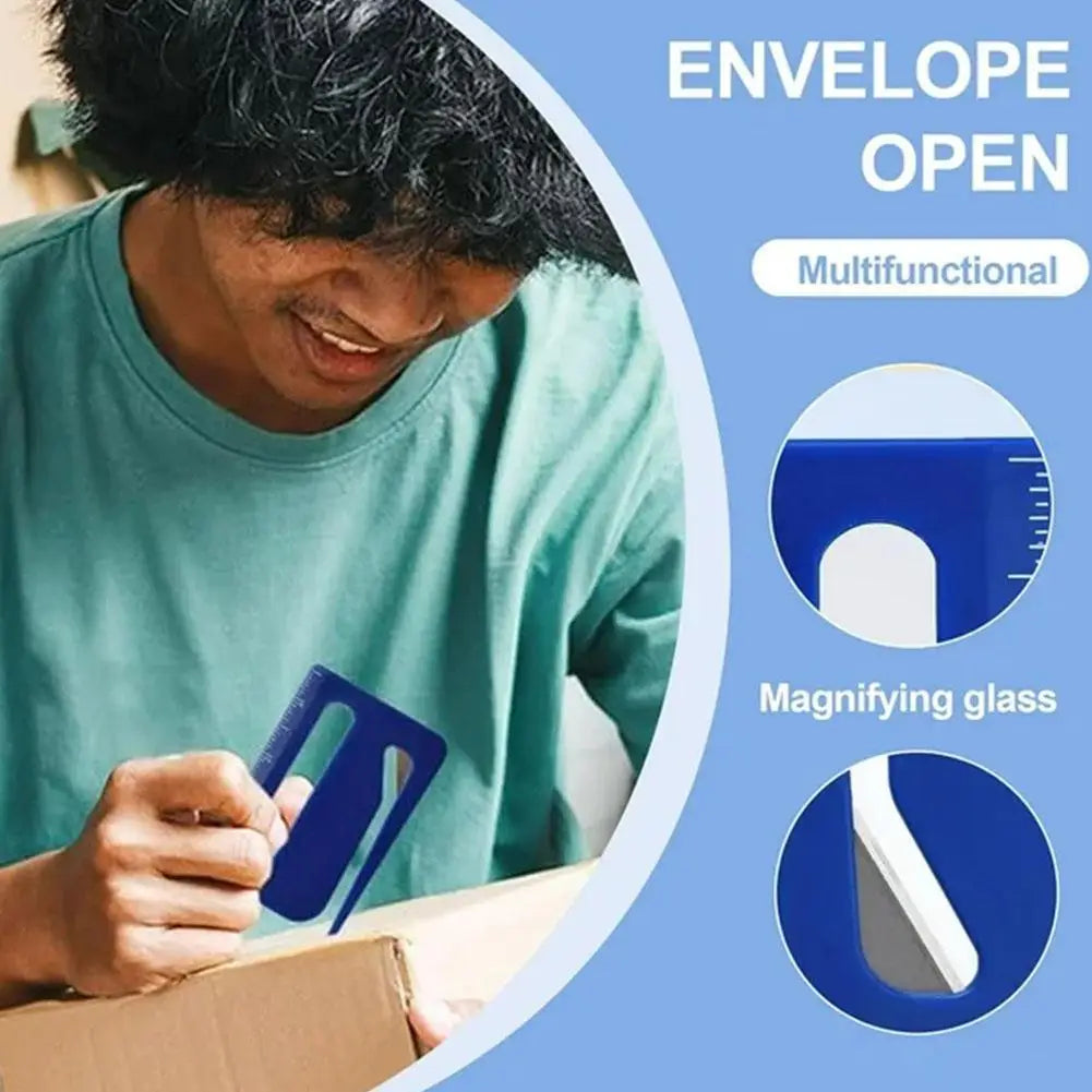 Mini Letter Knife Letter Mail Envelope Opener Safety Paper Guarded Cutter Blade Office Equipment Cutting Supplies