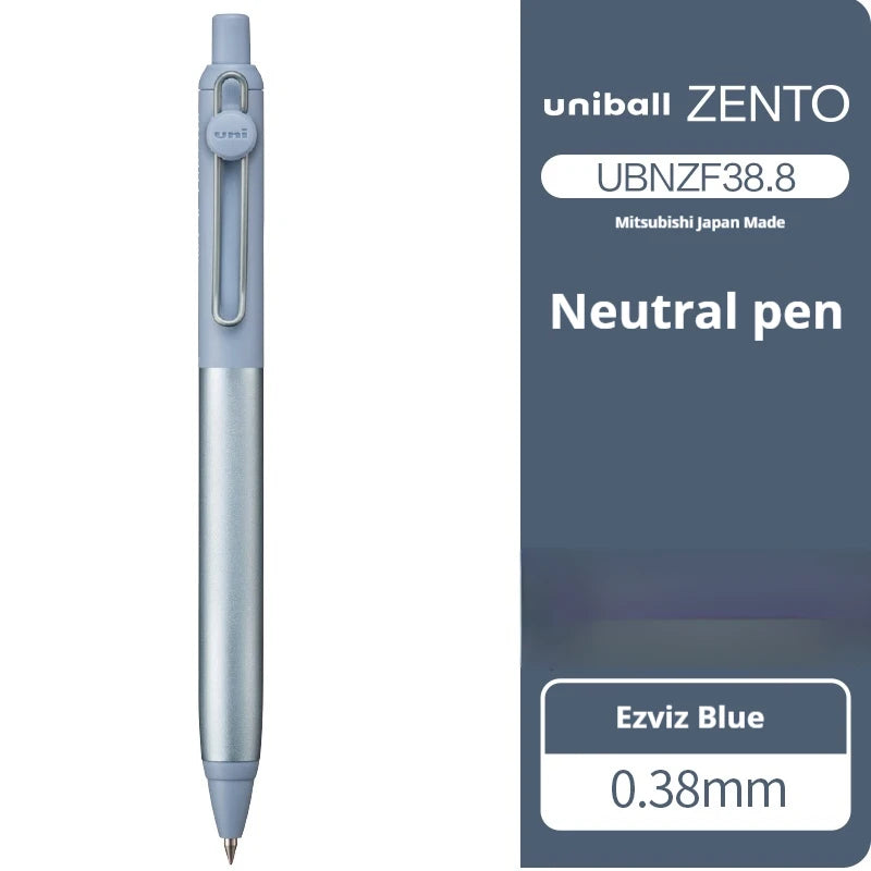 Japanese uni-ball ZENTO Gel Ink Pen Limited Flow Model Metal Push Ultra-Smooth Writing 0.38/0.5mm Signing for Students Business