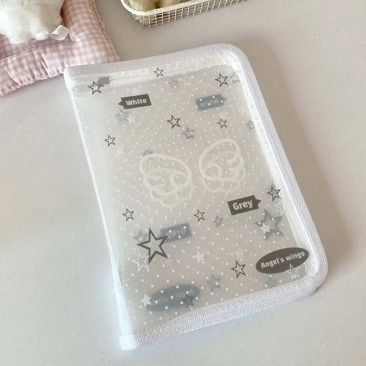 A5/A6 PP Twill Zipper Pouch Cute Stationery Storage Folder File Document Bag Zip File Folder School Office Supplies