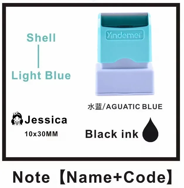 Customized Arabic Hebrew Name Stamp Waterproof Seal Custom Teacher Signature Student Child Cloth Ink Stamp Selfing-inking Stamp