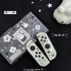 New In Stock Miffy Co-Branded Nintendo Switch OLED NS NS2 LITE Protective Case Glitter Handle Cover Transparent Black White Gift