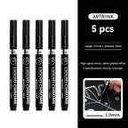 1-6pcs Chrome Pen Marker Mirror Waterproof DIY Reflective Paint Repair for Rock Ceramic Glass Metallic Gold/Silver 0.8/1/2mm Nib