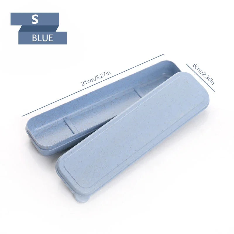 Portable Travel Tableware Eco-friendly Storage Box Case Food Grade Dinnerware Kitchen Fork Spoon Box Kid Cutlery Set Organizer